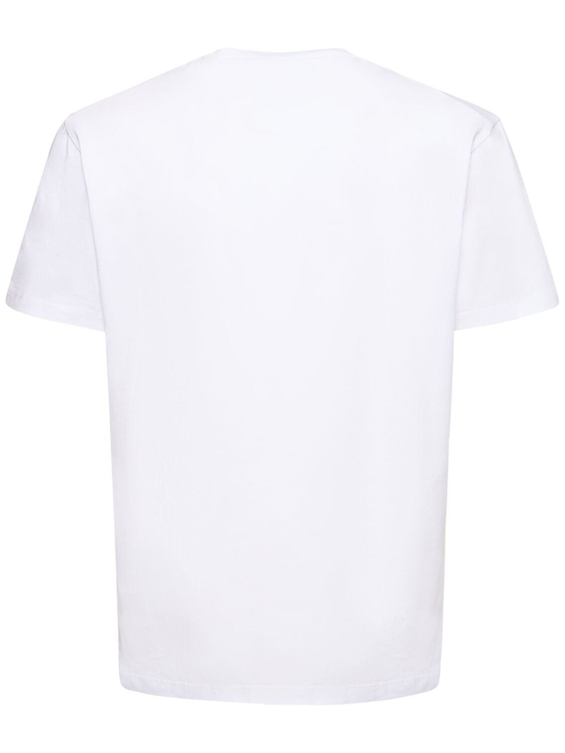 Shop Dsquared2 Printed Cotton Jersey T-shirt In White