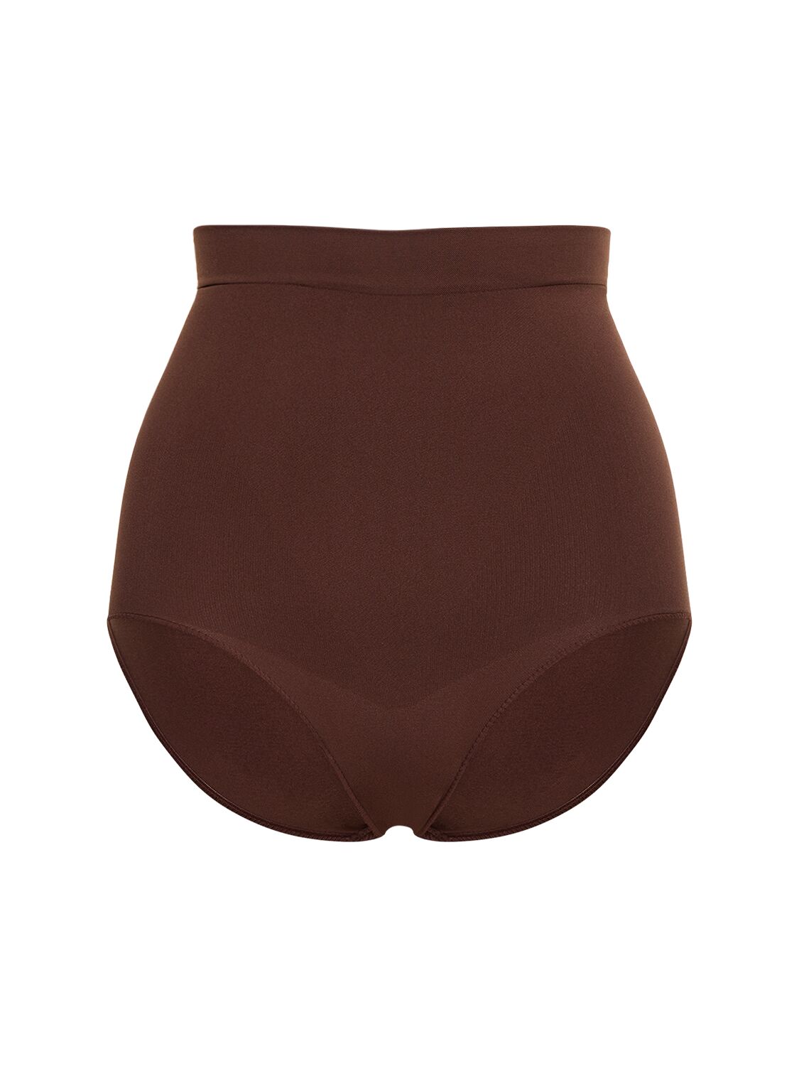 Andreädamo Sculpting Jersey High Waisted Briefs In Brown