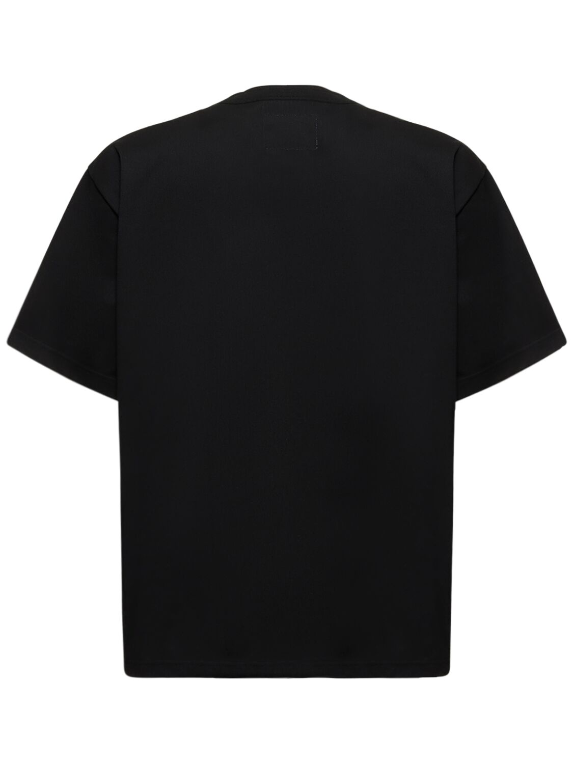 Shop Sacai Cotton Jersey T-shirt In Black