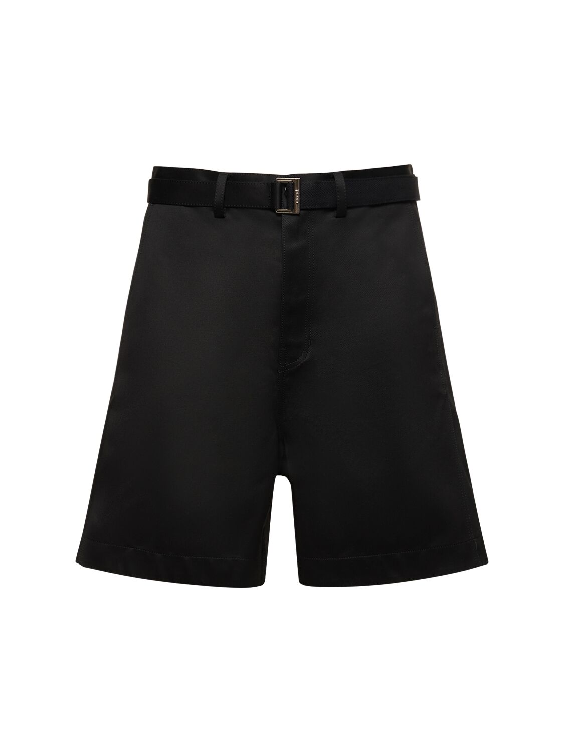 Sacai Cotton Chino Shorts In Black