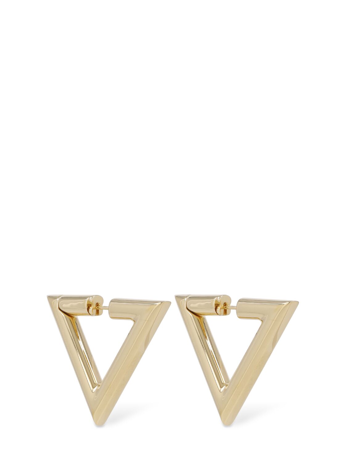 Shop Valentino V Signature Huggie Earrings In Gold