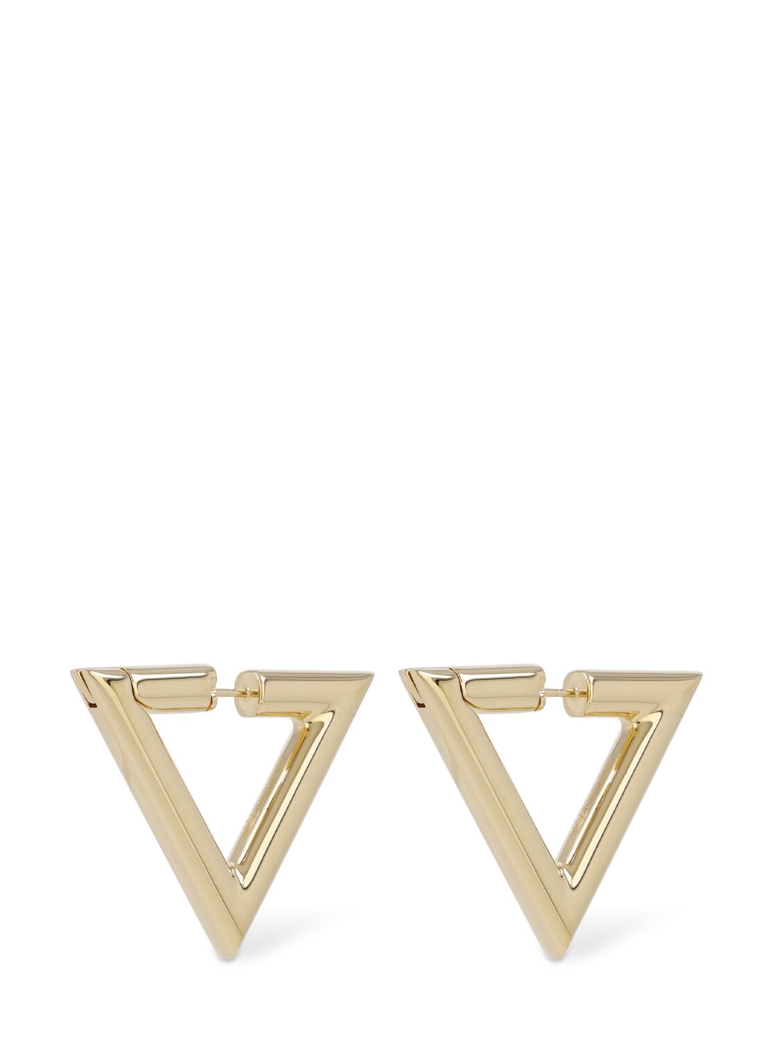 Shop Valentino V Signature Huggie Earrings In Gold