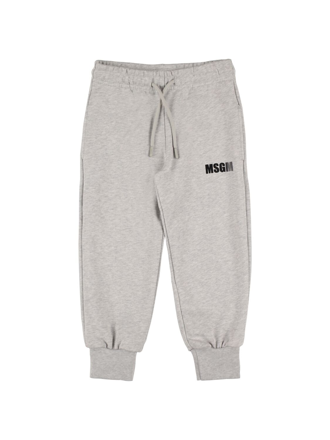 Msgm Kids' Cotton Sweatpants In Grey