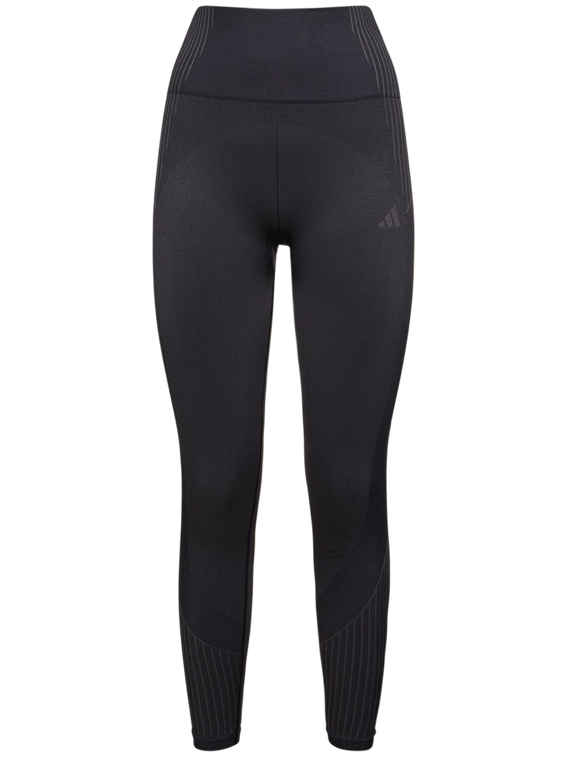 Shop Adidas Originals Seamless Aeroknit 7/8 Leggings In Black