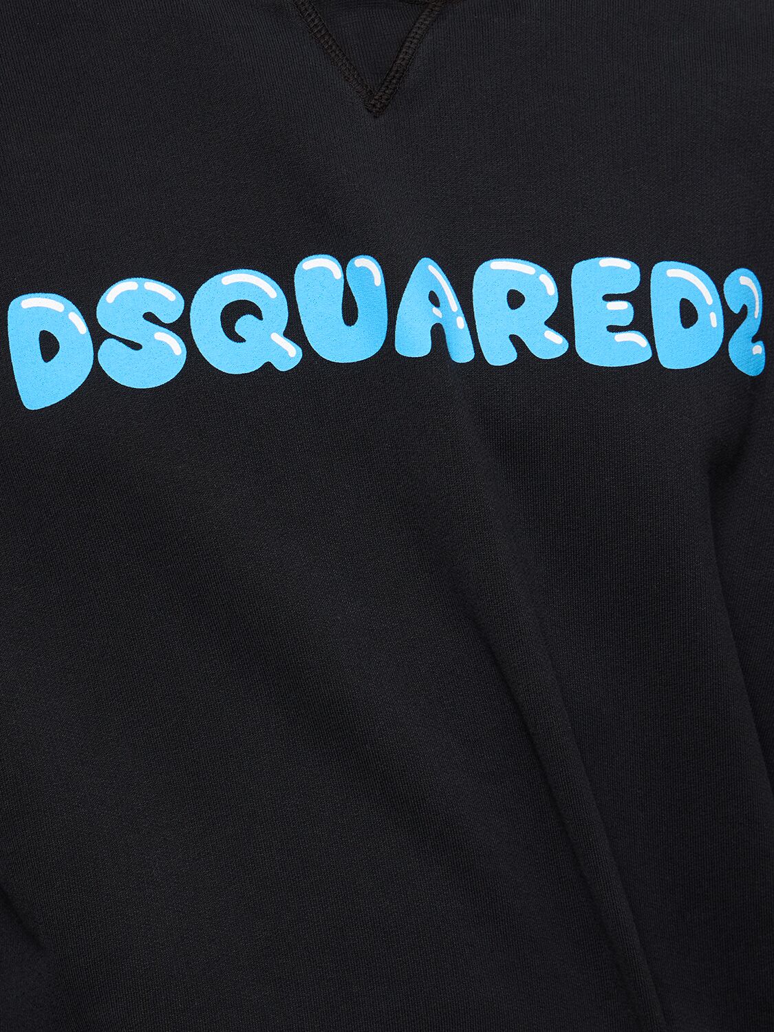 Shop Dsquared2 Logo Relaxed Cotton Hoodie In Black