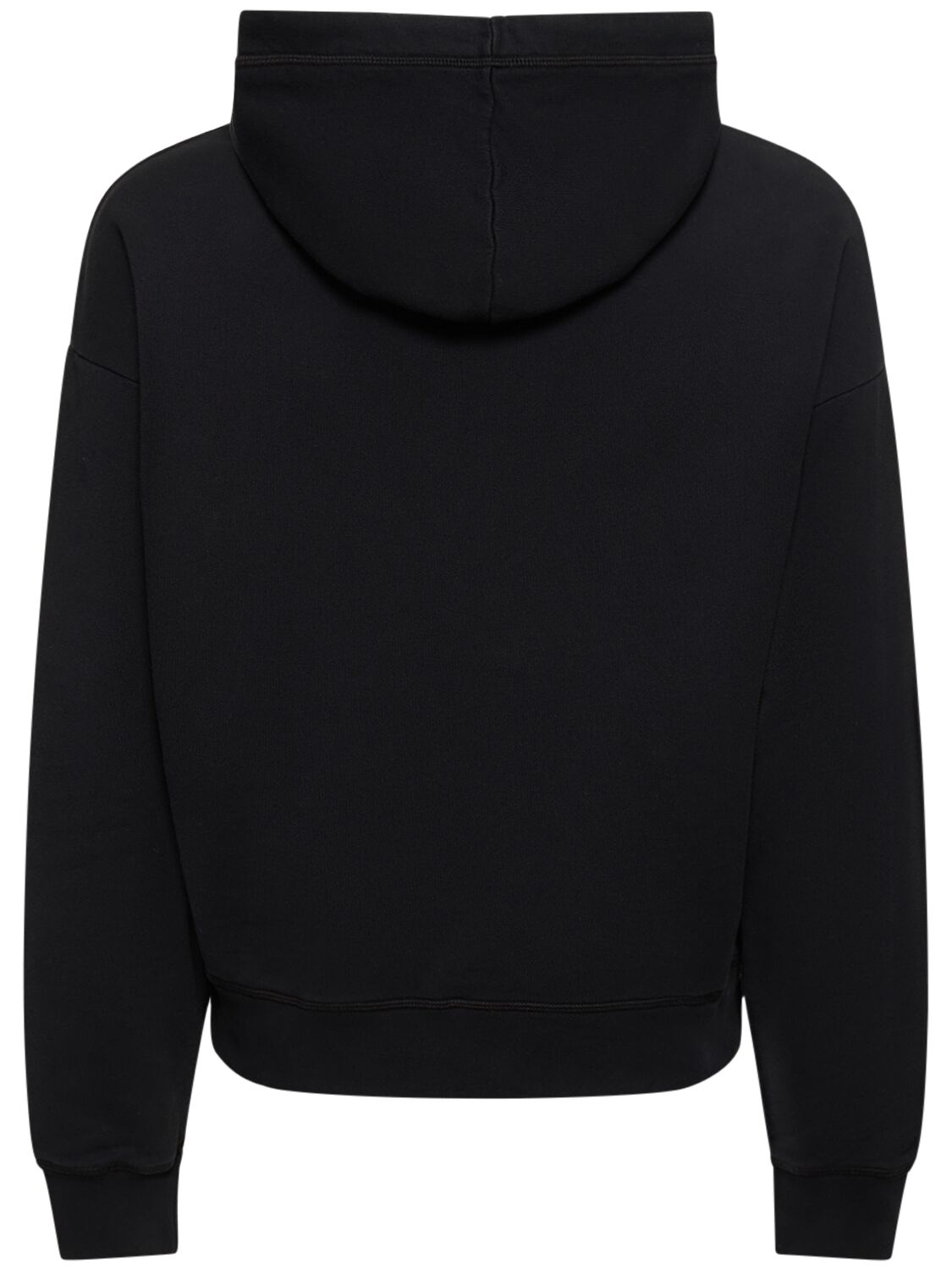 Shop Dsquared2 Logo Relaxed Cotton Hoodie In Black