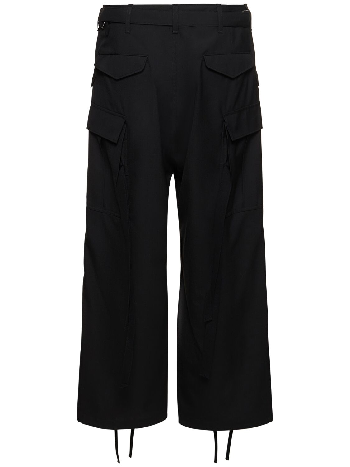 Shop Sacai Tailored Suiting Pants In Black