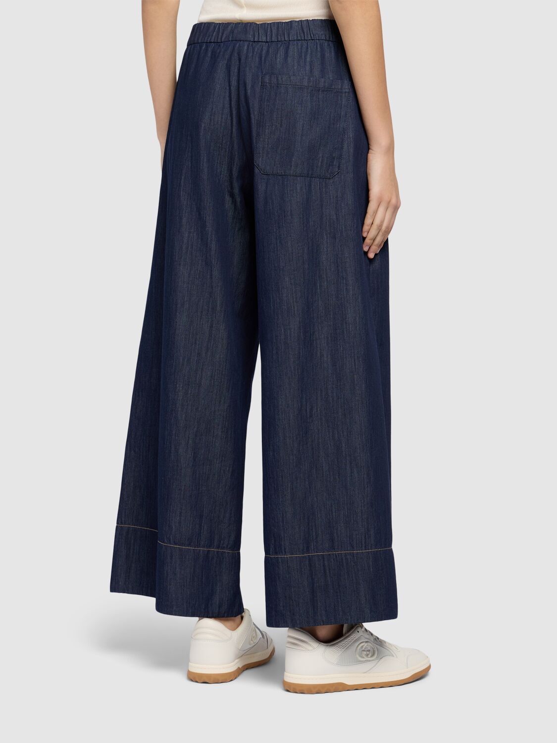 Shop 's Max Mara Galilea Wide Denim Jeans In Navy