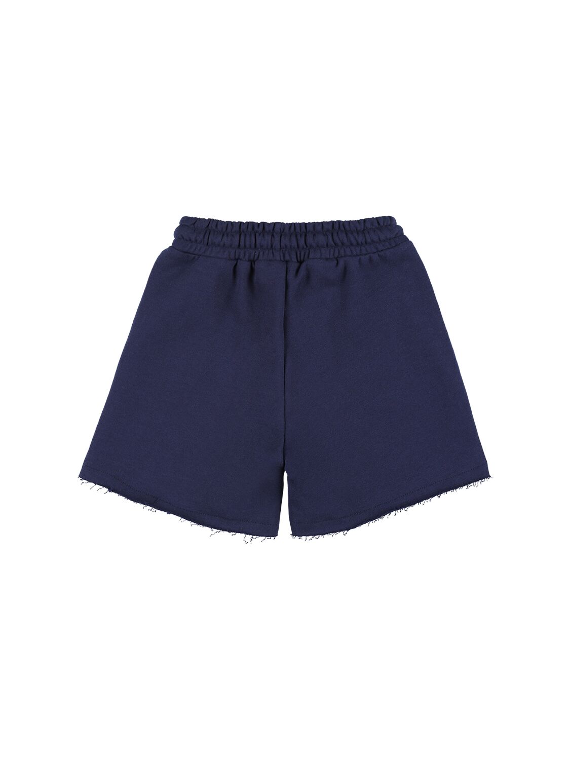 Shop Msgm Cotton Sweat Shorts In Blue
