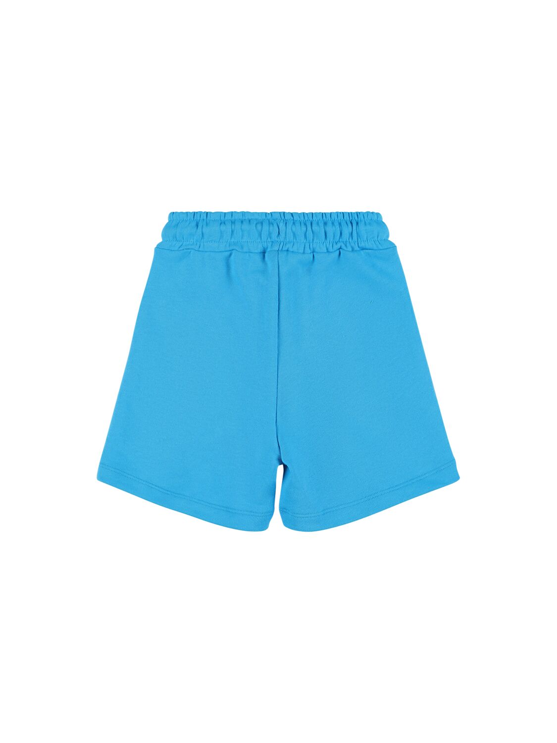 Shop Msgm Cotton Sweat Shorts W/pockets In Light Blue