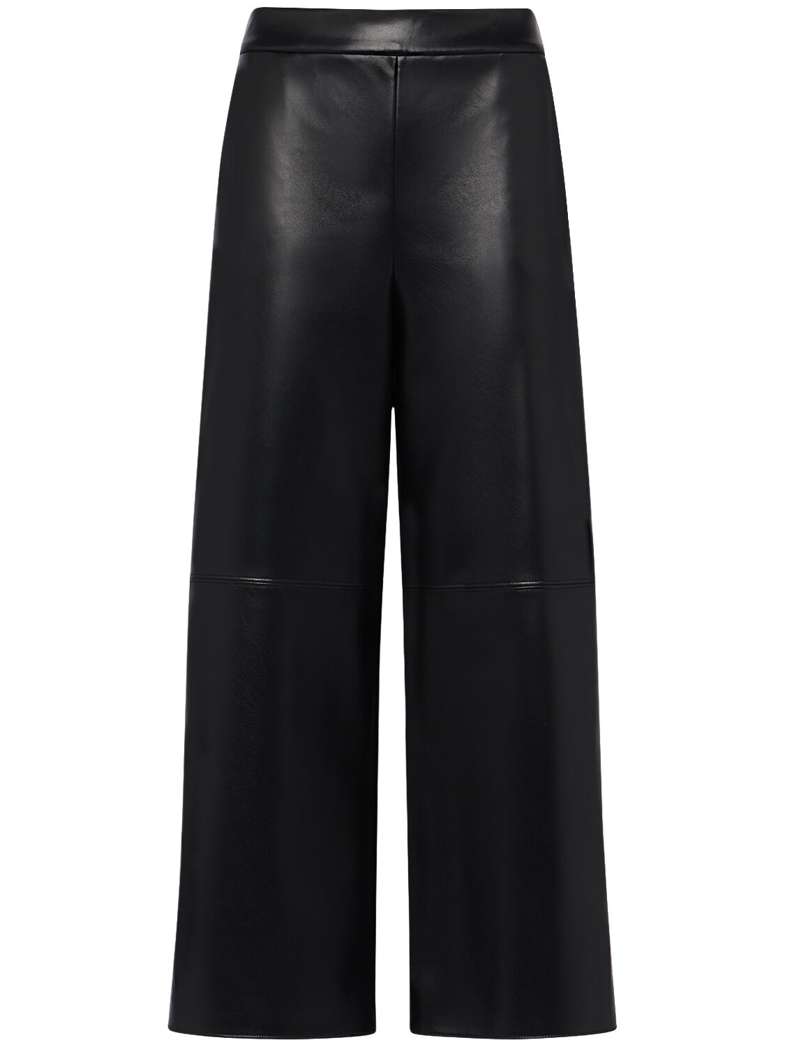 's Max Mara Faux-leather Cropped Trousers In Black