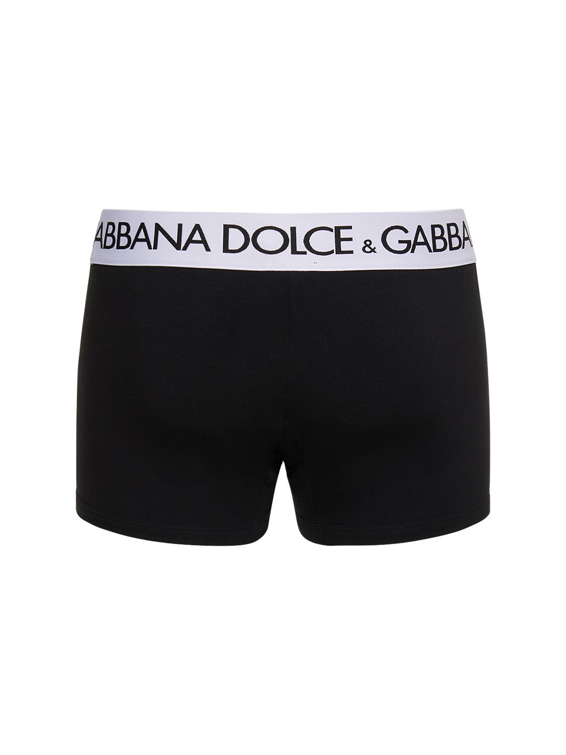 Shop Dolce & Gabbana Logo Cotton Boxers Briefs In Black