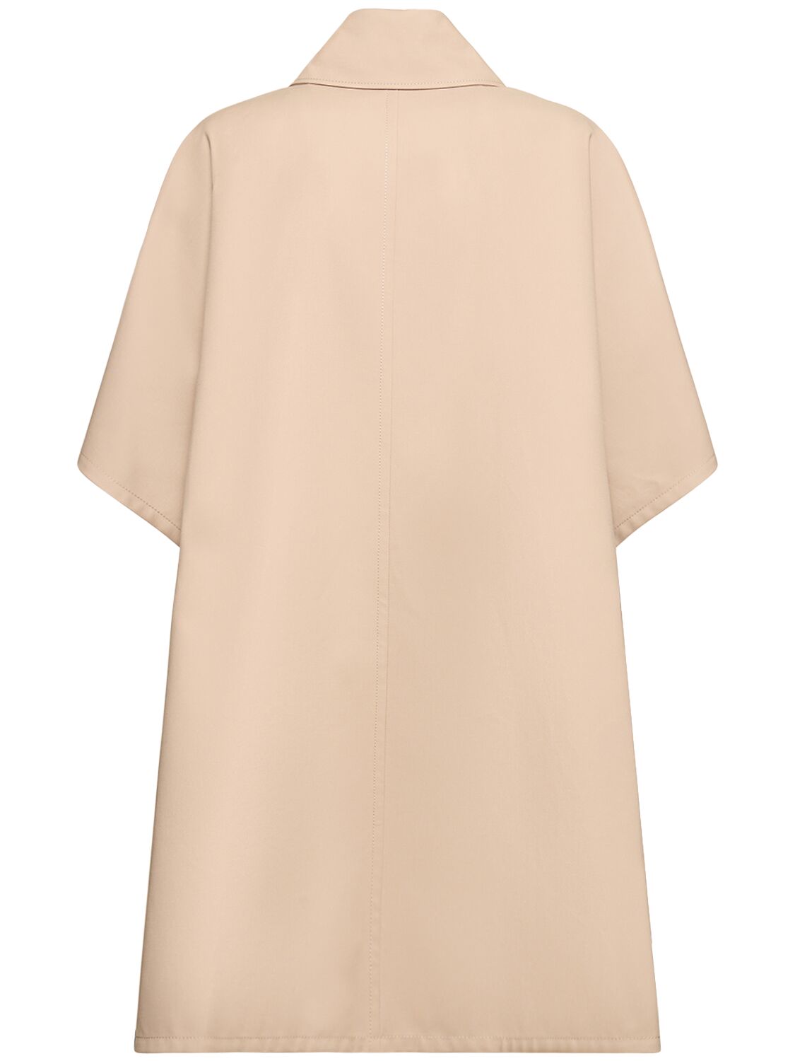 Shop Max Mara Pernice 3/4 Sleeves Cotton Cape In Fawn