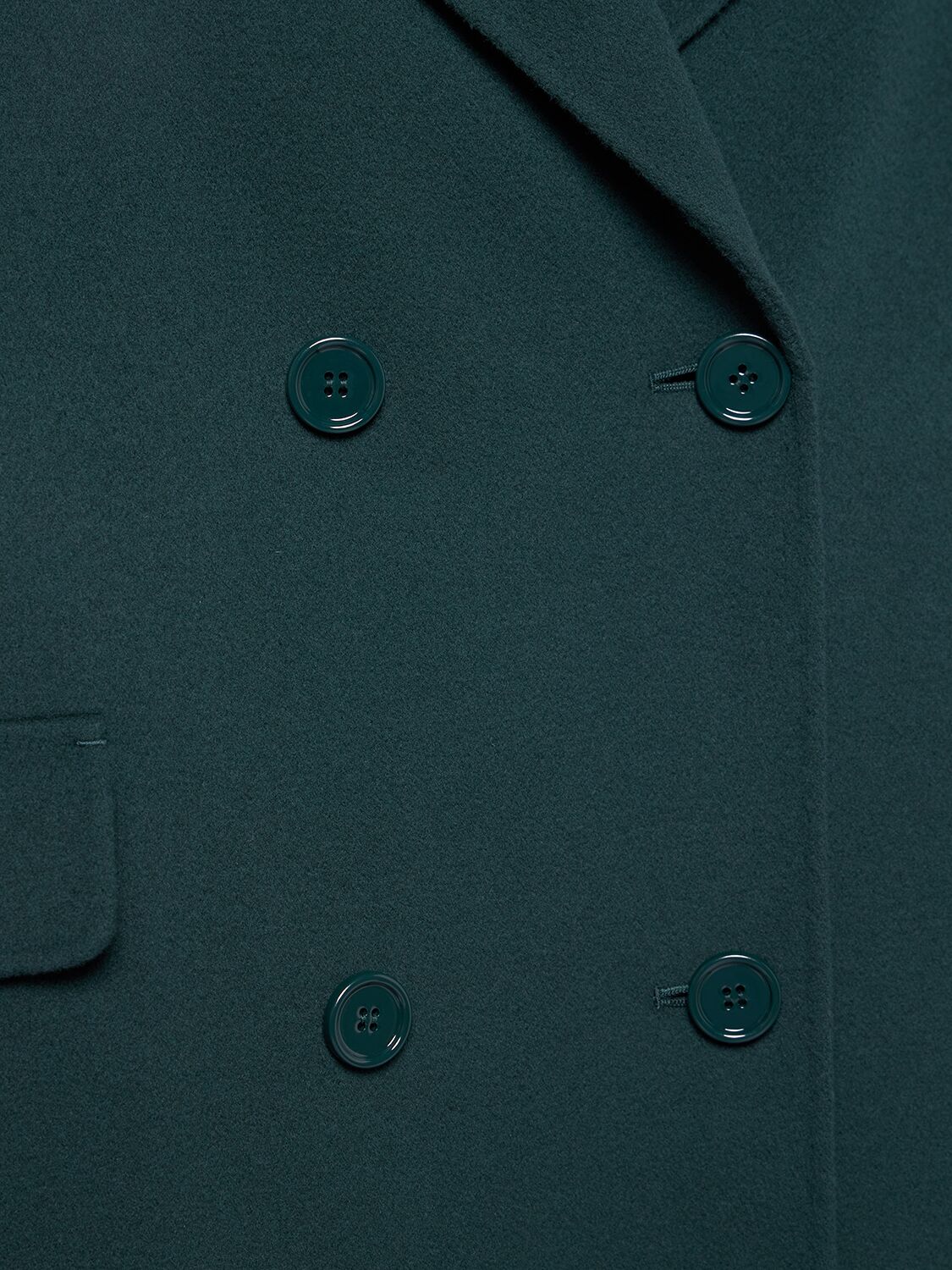 Shop 's Max Mara Oliver Double Breasted Wool Coat In Dark Green