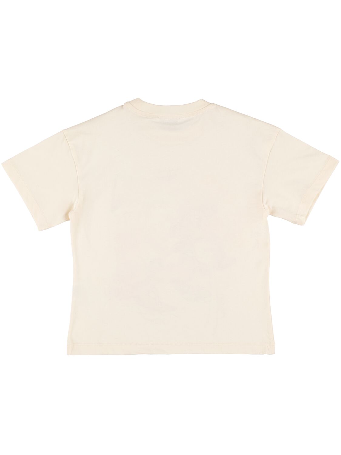 Shop Msgm Printed Cotton Jersey T-shirt In Weiss