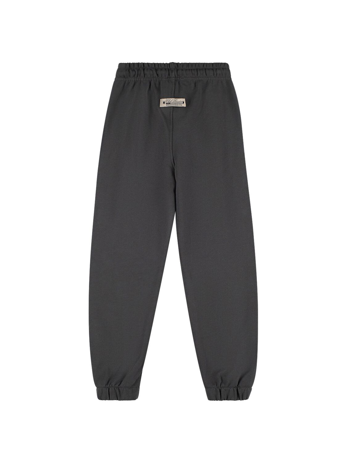 Shop Msgm Cotton Sweatpants In Dark Grey