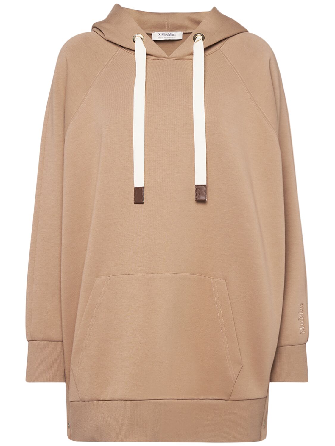 Shop 's Max Mara Ospite Jersey Hoodie In Beige