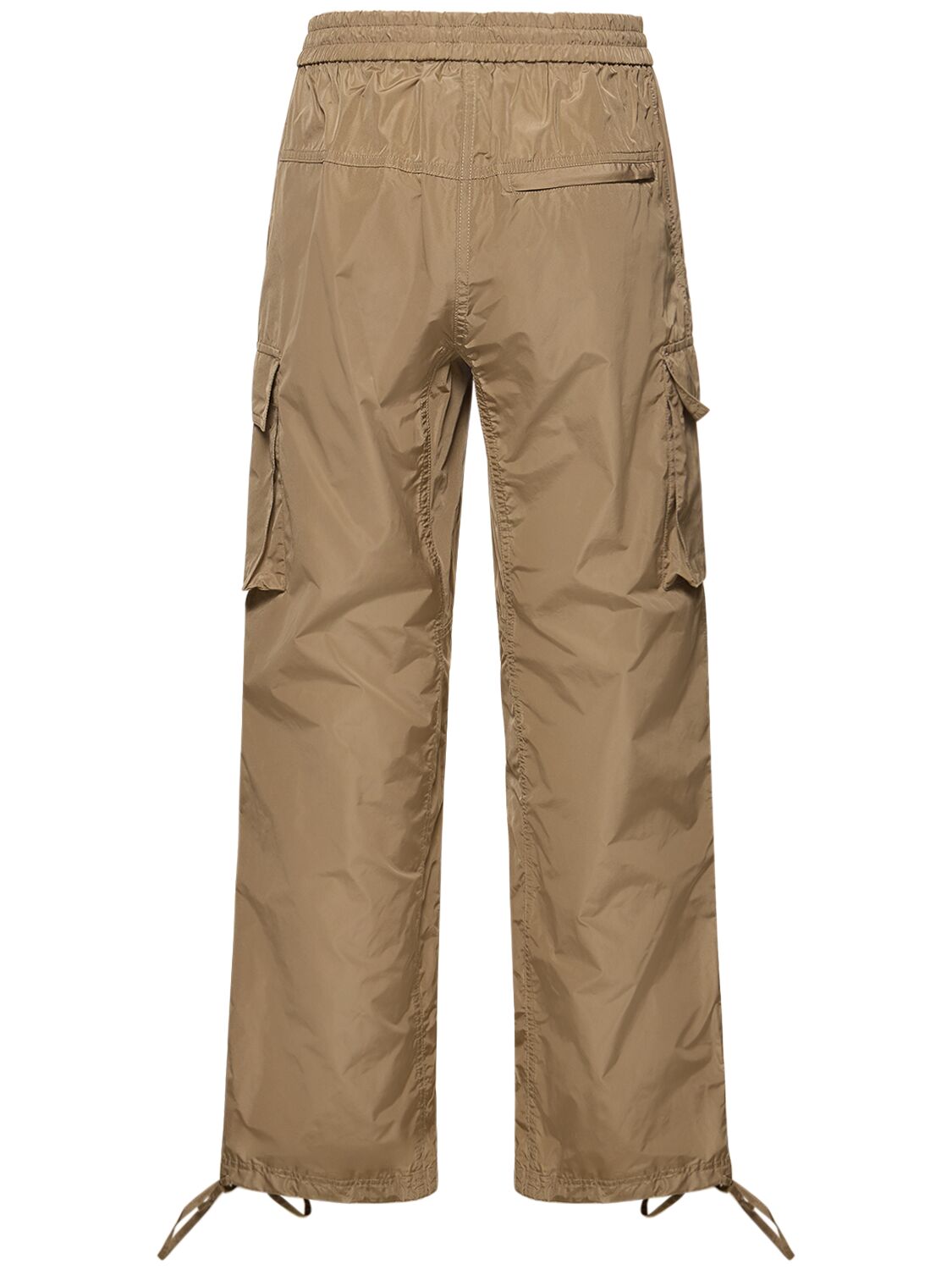 Shop Msgm Tech Cargo Pants In Military Green