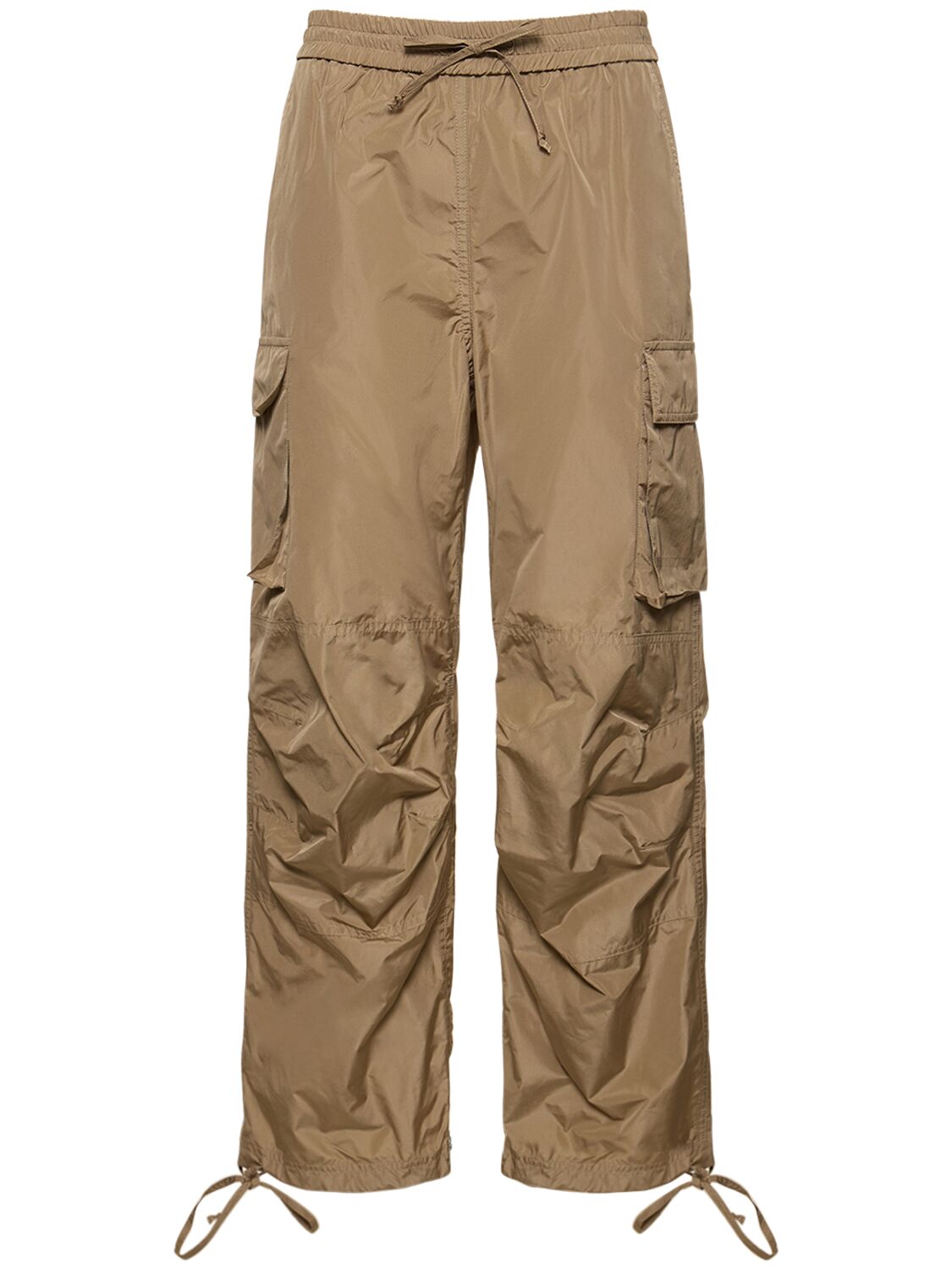 Msgm Tech Cargo Pants In Military Green