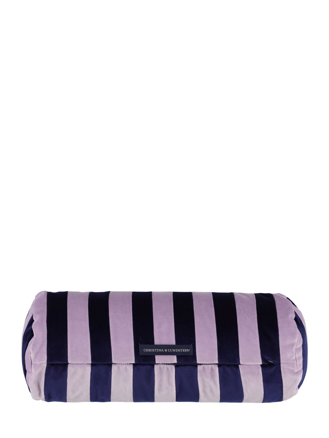 Shop Christina Lundsteen Striped Bolster Cushion In Purple