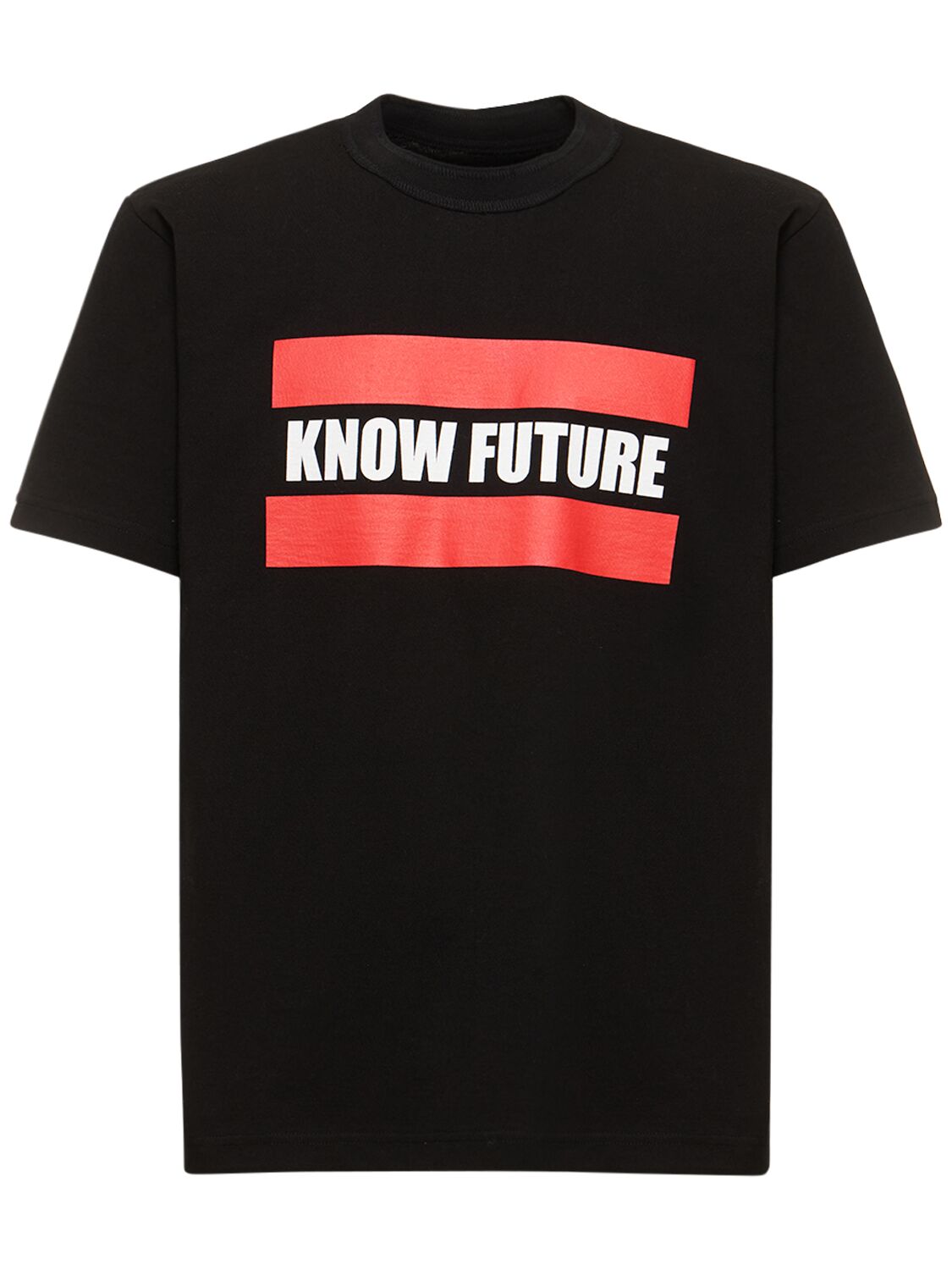 Shop Sacai Know Future Printed T-shirt In 블랙