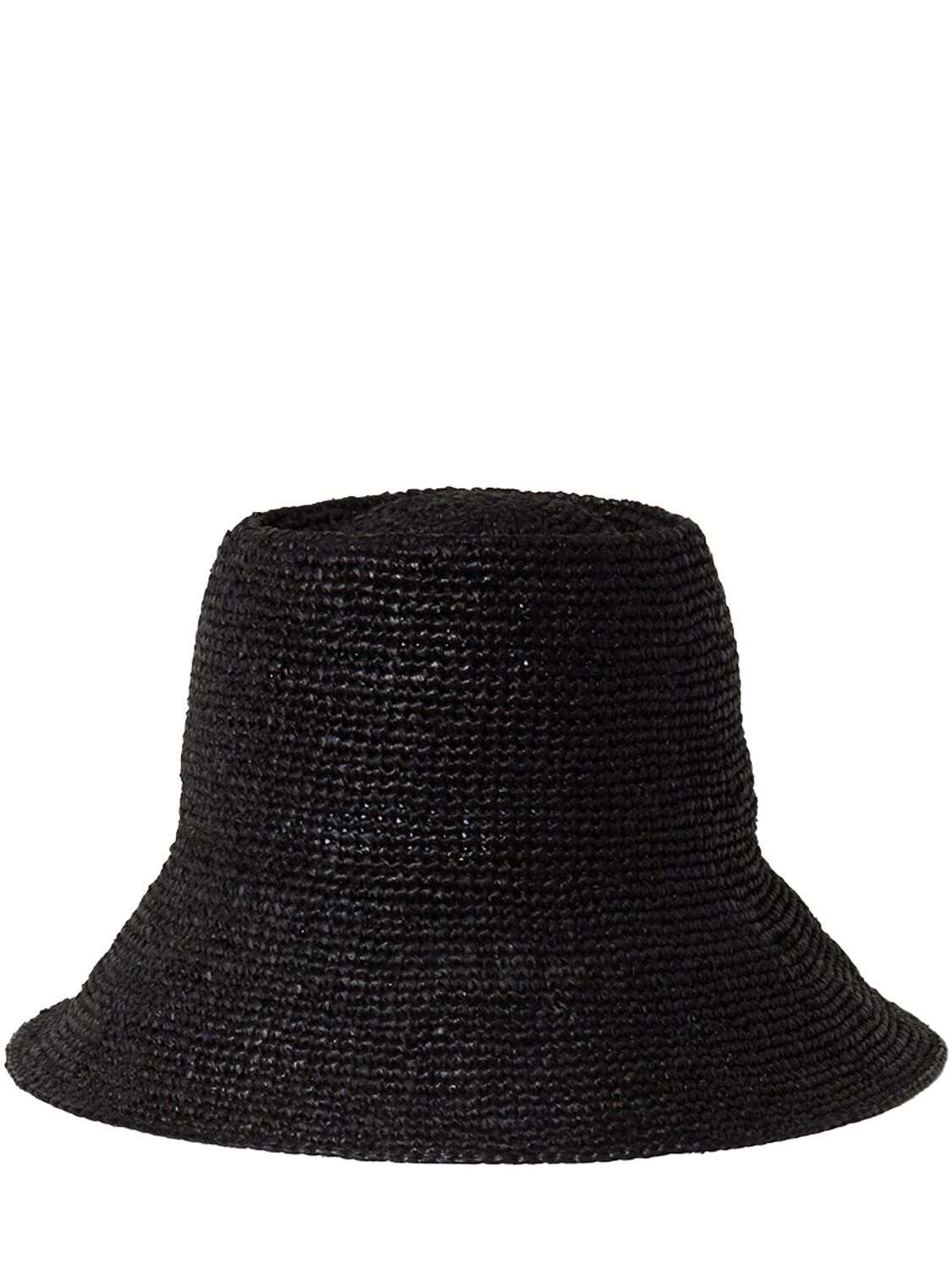 Janessa Leone Felix Straw Bucket Hat In Black
