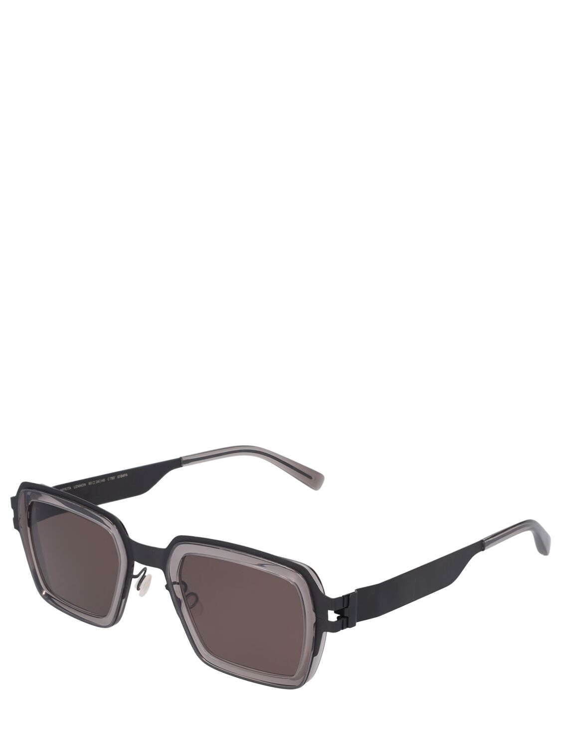 Shop Mykita Lennon Sunglasses In Braun,schwarz