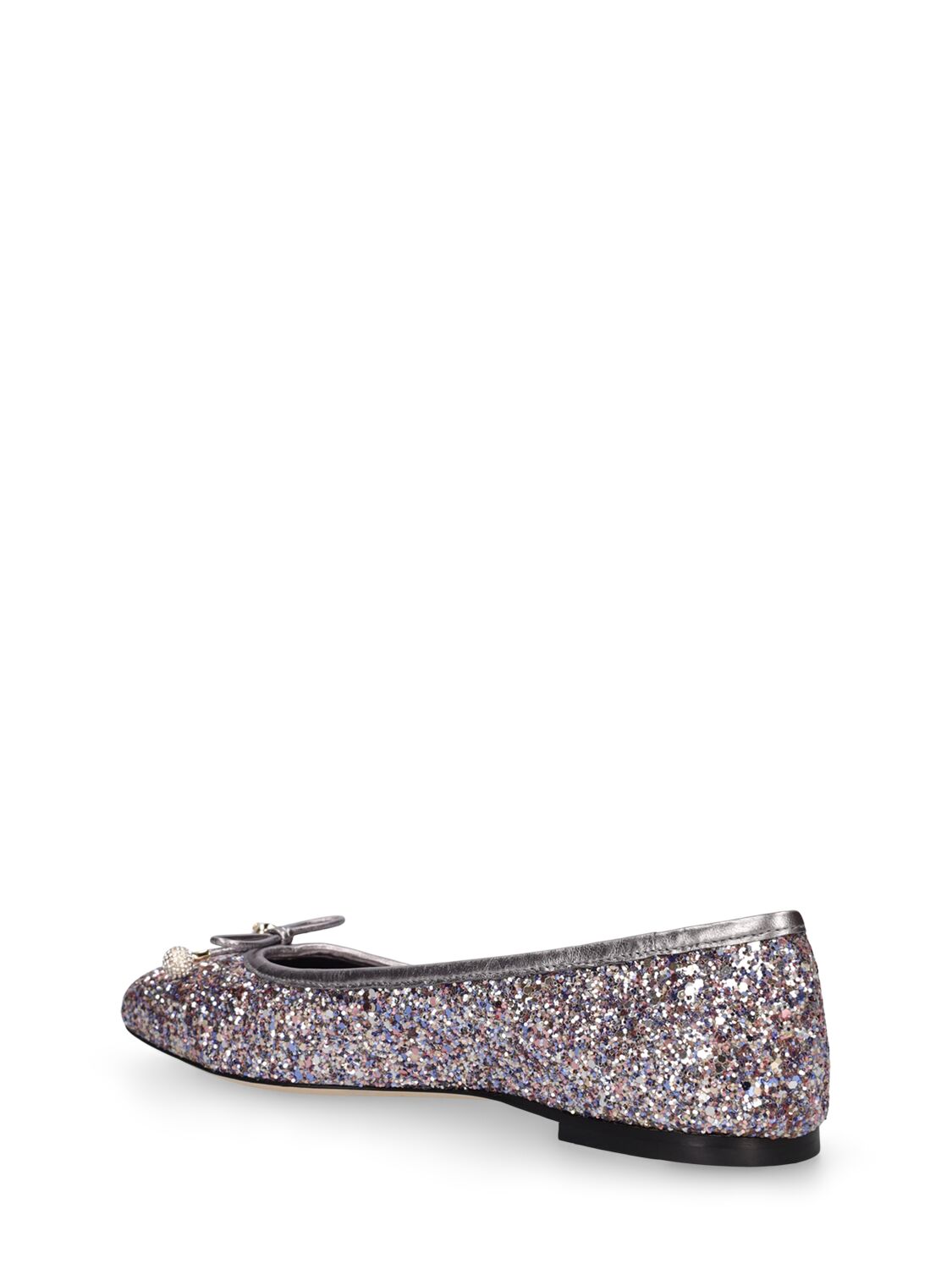 Shop Jimmy Choo 10mm Elme Glittered Ballerina Flats In Multicolor