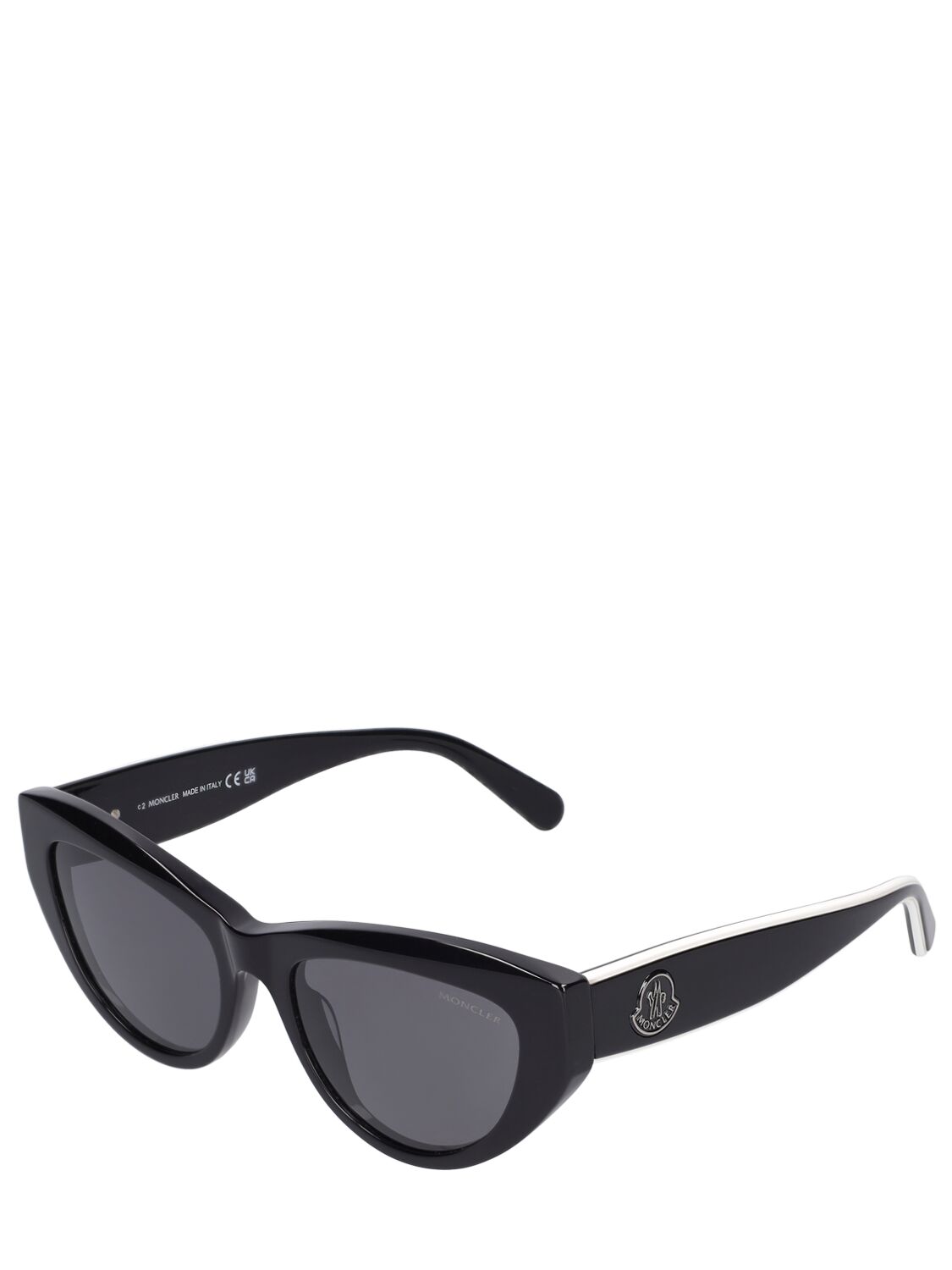 Shop Moncler Modd Cat-eye Acetate Sunglasses In Shiny Black