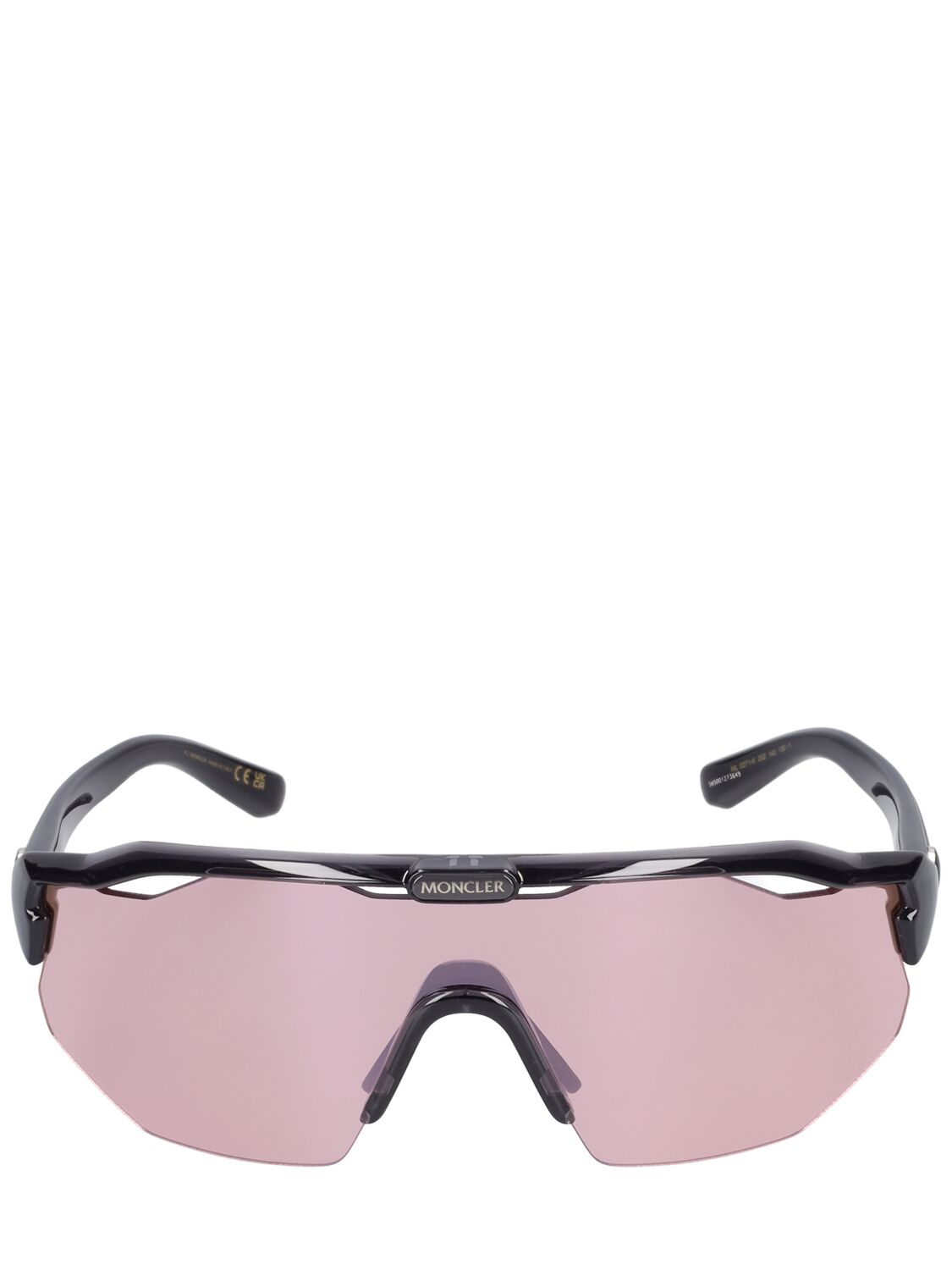 Moncler Shield Acetate Mask Sunglasses In Pink