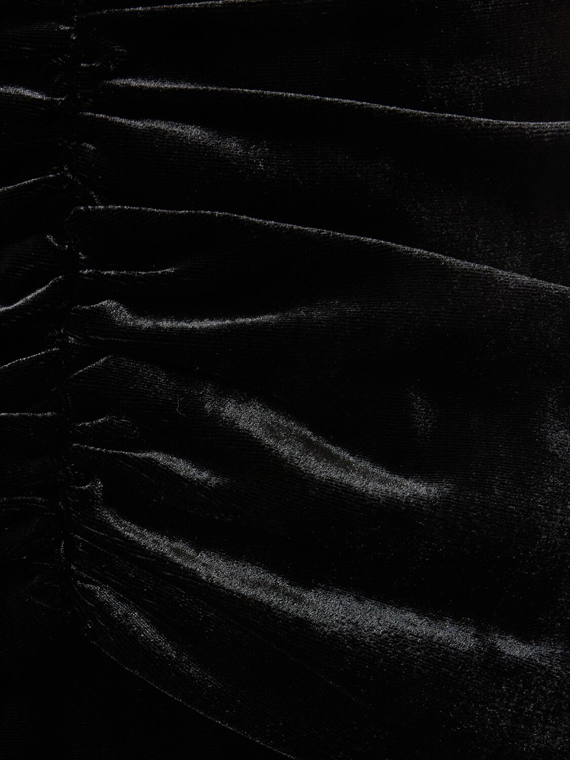 Shop Alessandra Rich Velvet High Neck Draped Long Dress In Black