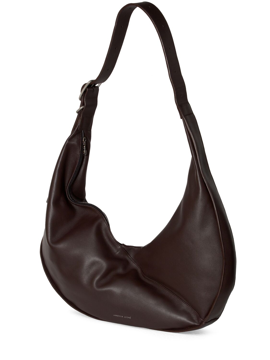 Shop Janessa Leone Bode Adjustable Leather Tote Bag In Brown