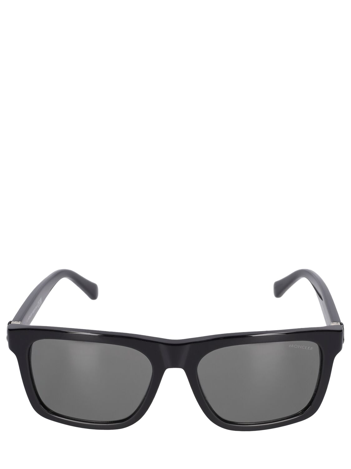 Moncler Colada Squared Acetate Sunglasses In Shiny Black