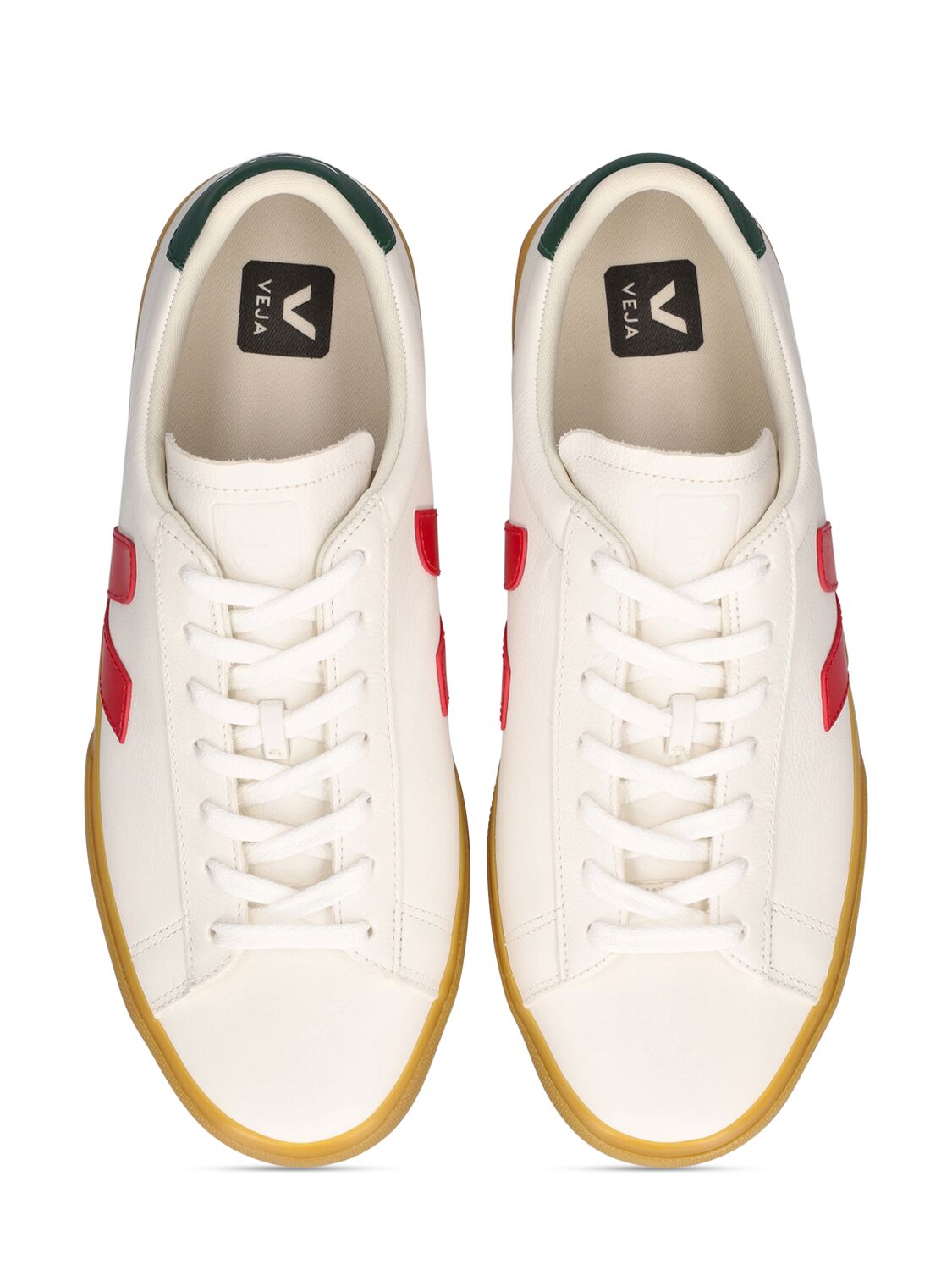 Shop Veja 20mm Campo Leather Sneakers In White