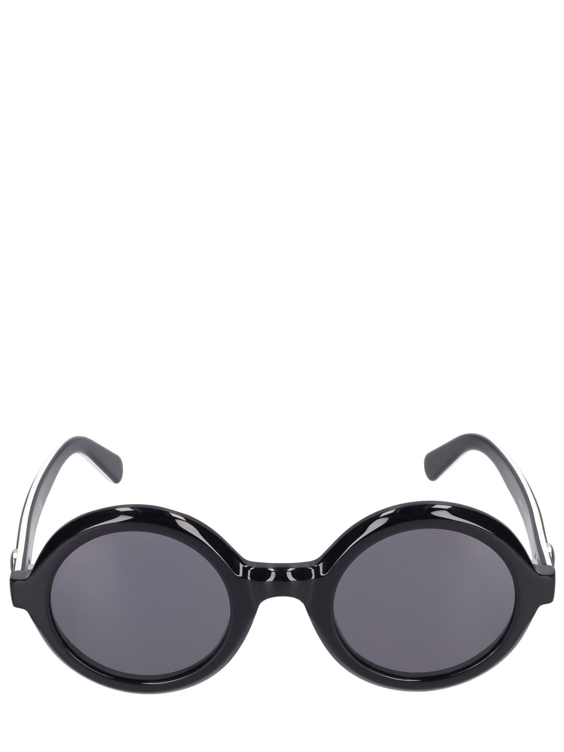 Moncler Orbit Acetate Round Sunglasses In Black