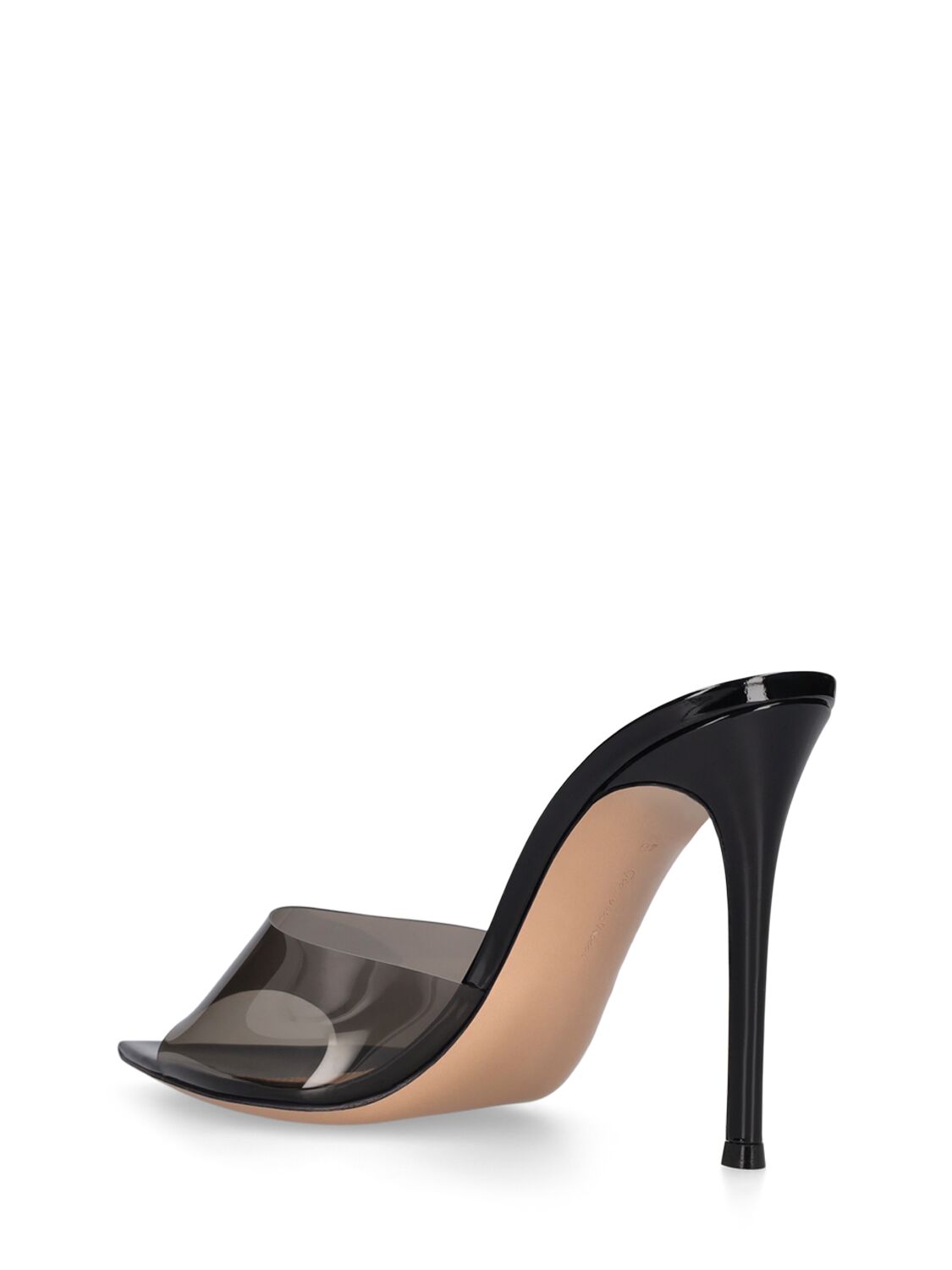 Shop Gianvito Rossi 105mm Elle Plexi Sandal Mules In Black