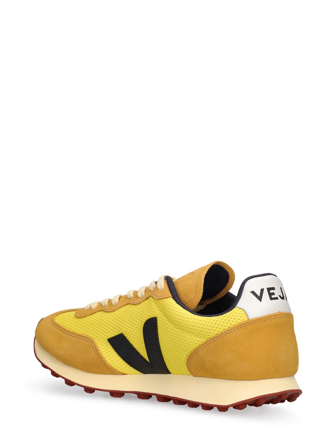 Shop Veja Rio Branco Alveomesh & Suede Sneakers In Yellow