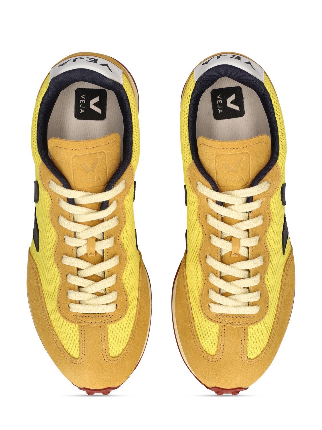 Shop Veja Rio Branco Alveomesh & Suede Sneakers In Yellow