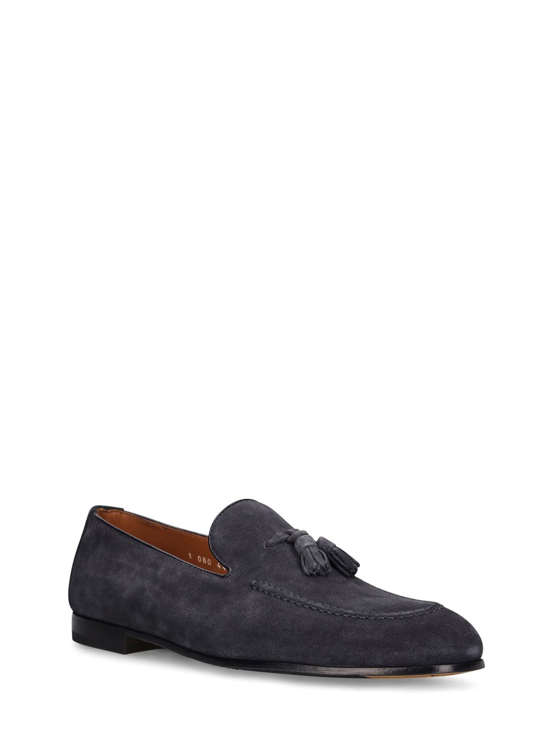 Shop Doucal's Suede Loafers In Navy