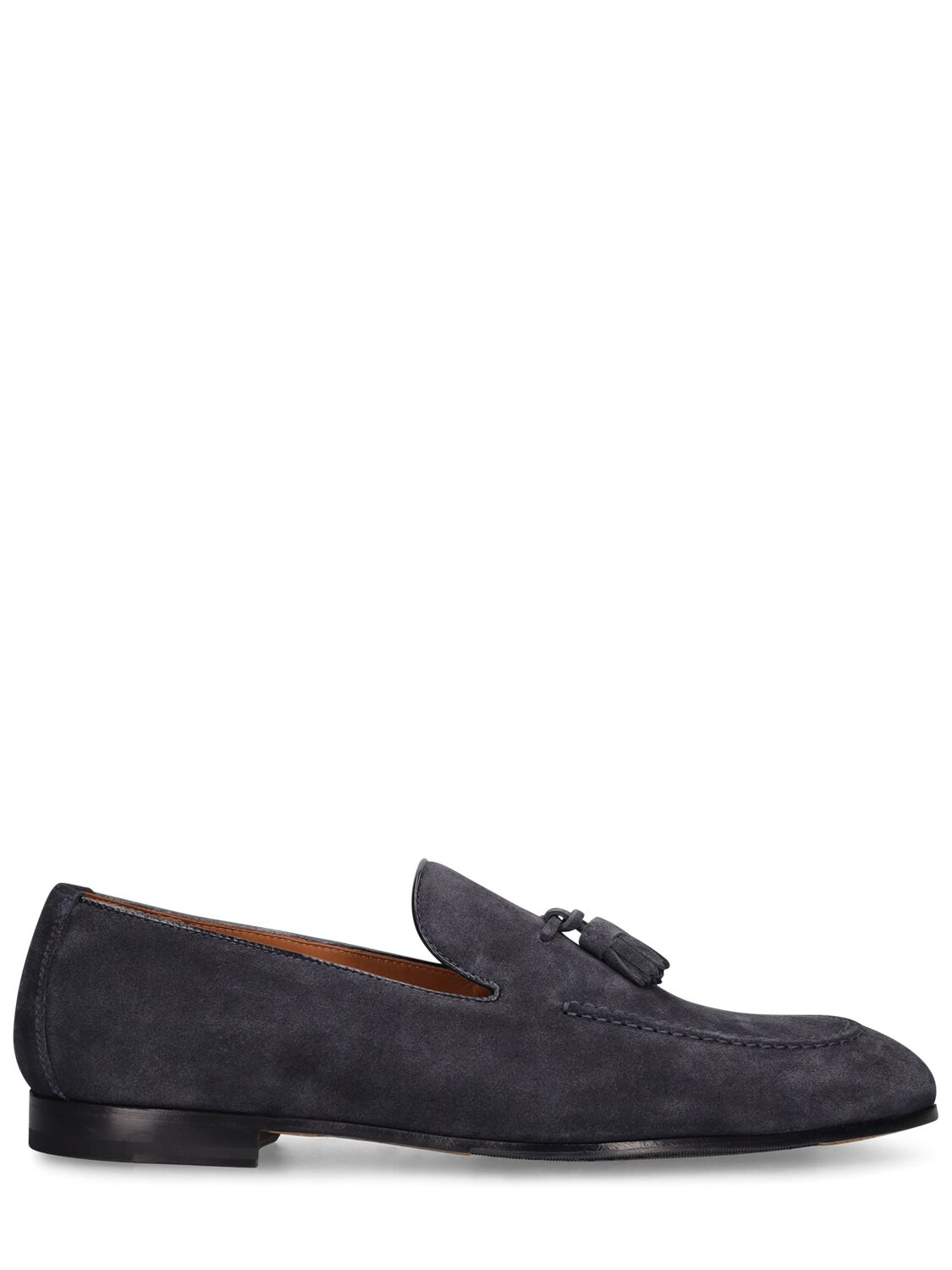 Doucal's Tassel-detail Suede Loafers In Navy