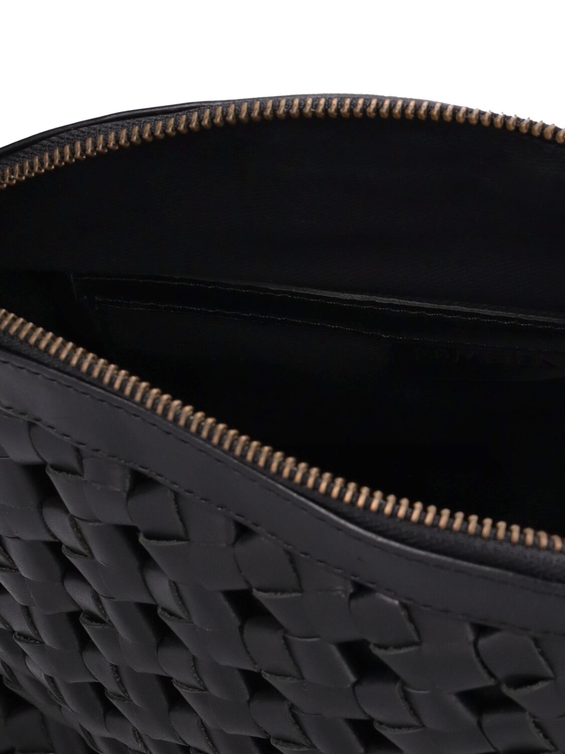 Bembien Carmen Woven Leather Shoulder Bag In Black