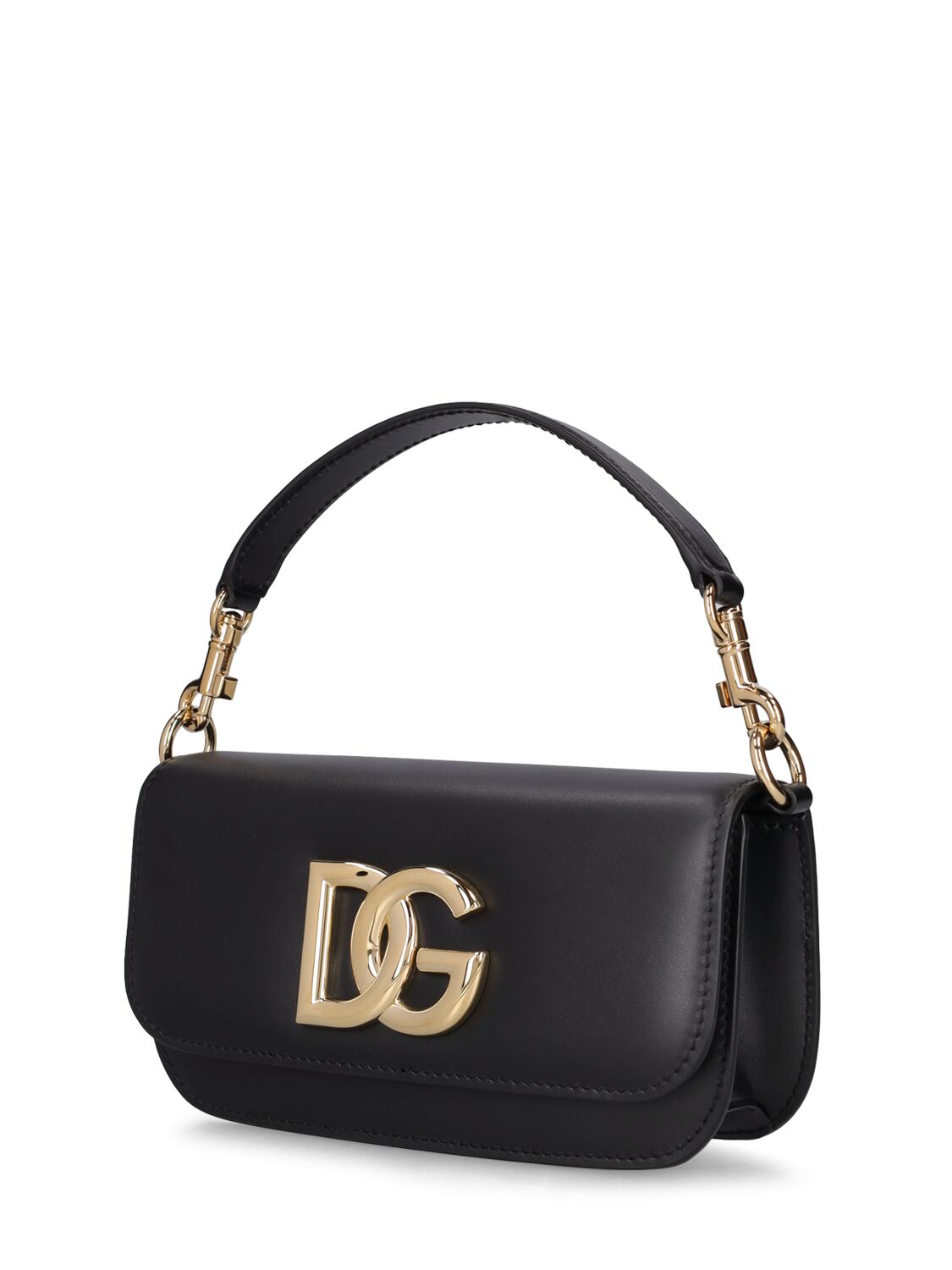 Shop Dolce & Gabbana Leather Top Handle Bag In Black