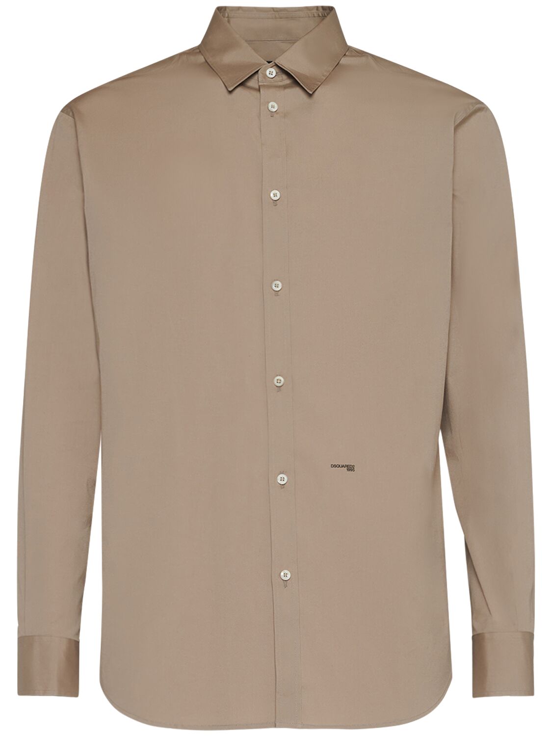 Dsquared2 Ceresio 9 Dan Relaxed Cotton Shirt In Beige