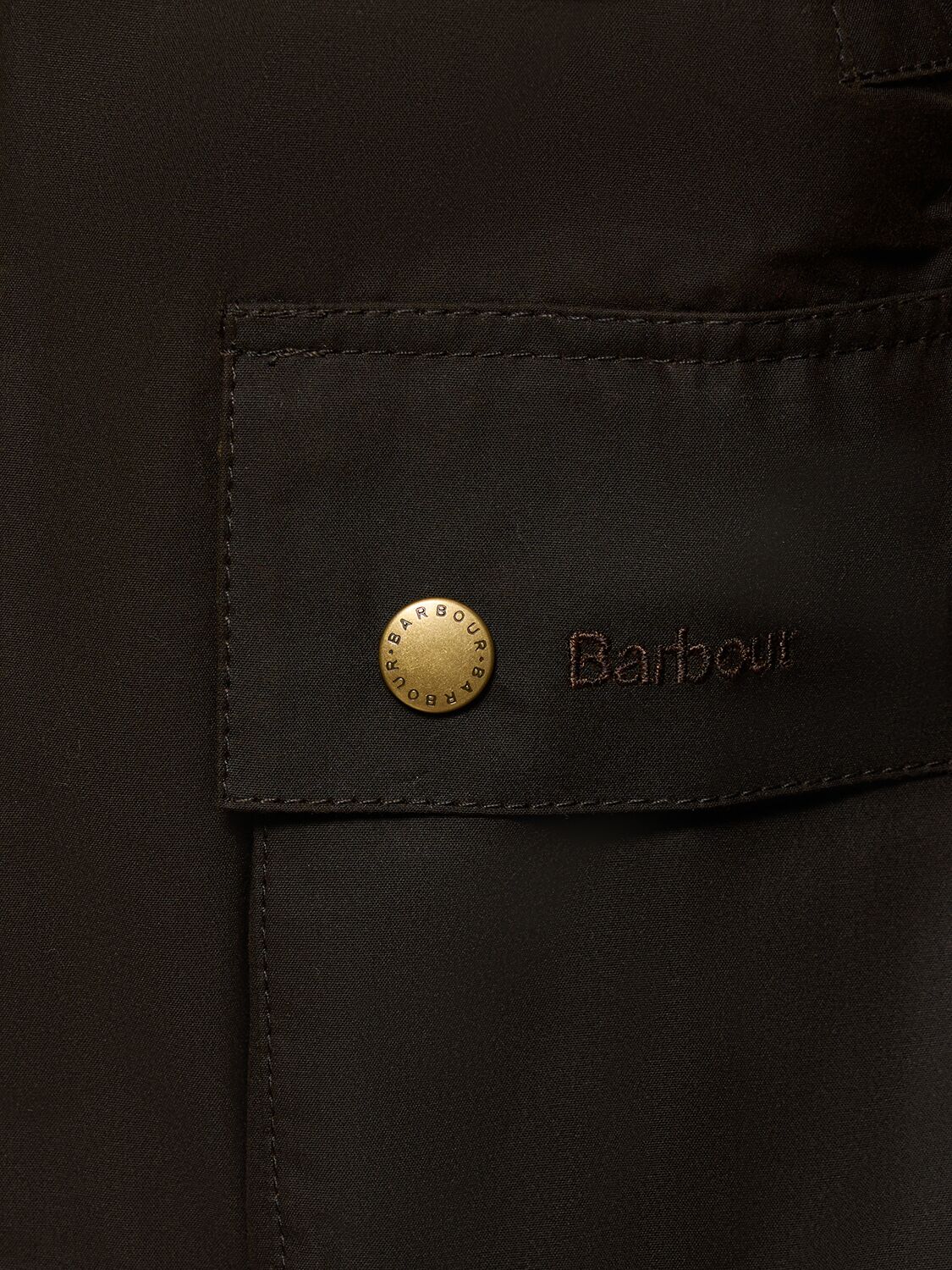 Shop Barbour Ashby Waxed Cotton Jacket In Olive Green