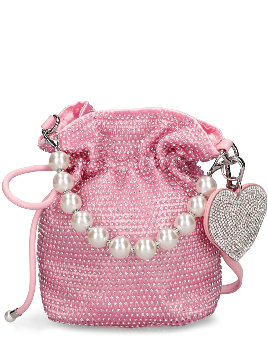 Monnalisa Kids' Crystal Embellished Bag In Pink