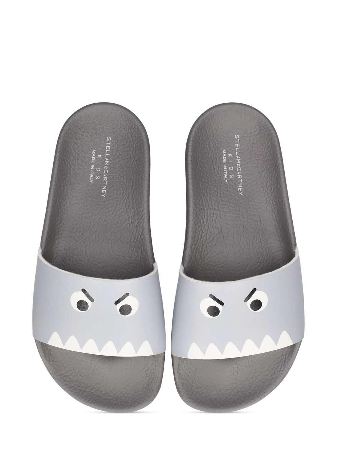 Shop Stella Mccartney Rubber Slide Sandals In Grey