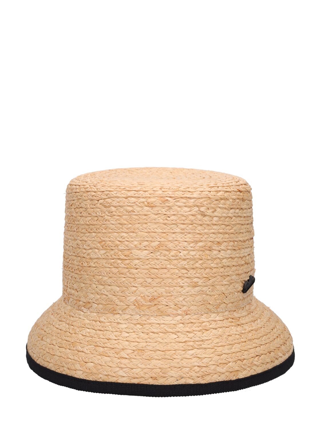 Borsalino Noa Treccia Raffia Hat In Naturale,nero