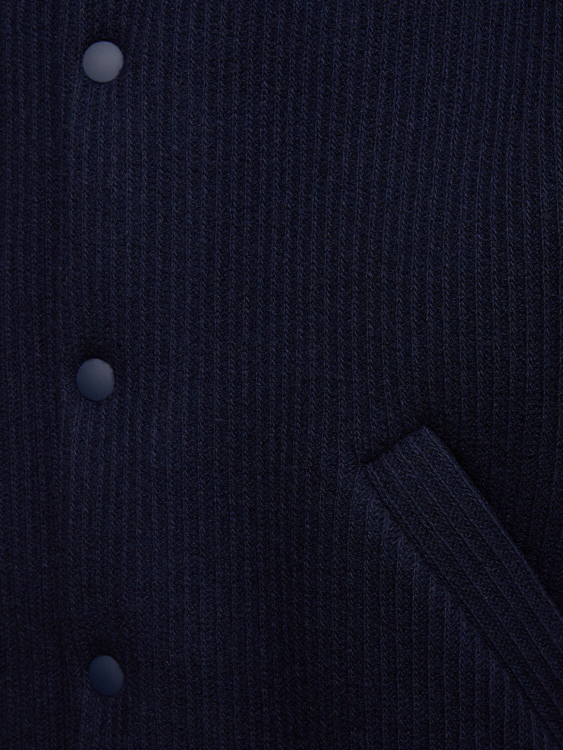 Shop Apc Wool Blend Knit Bomber Jacket In 네이비
