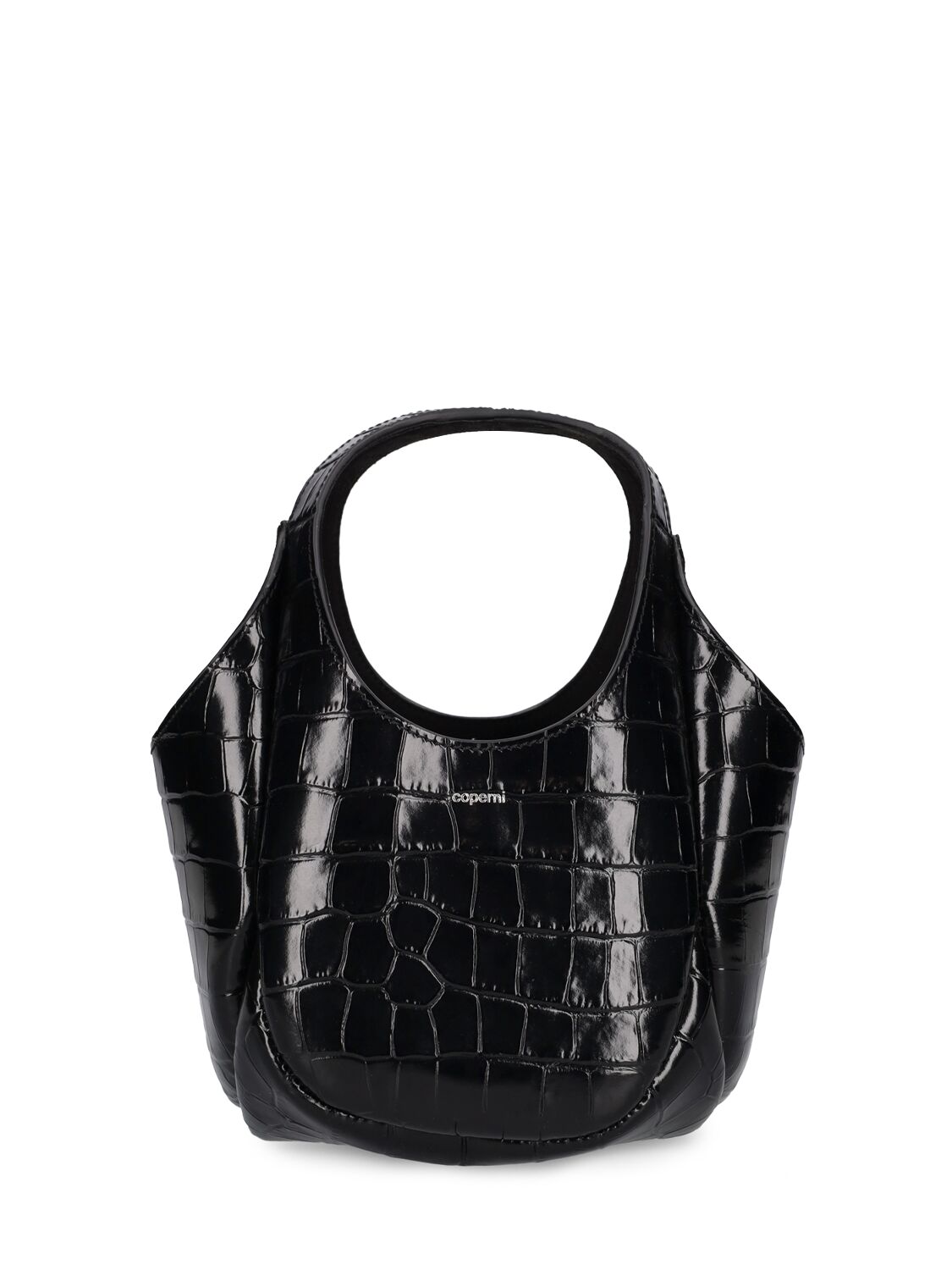 Image of Mini Swipe Bucket Embossed Leather Bag