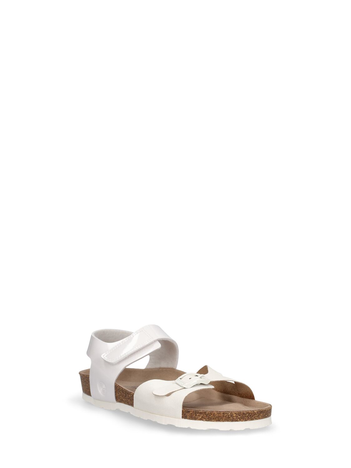 Shop Genuins Faux Leather Sandals In White